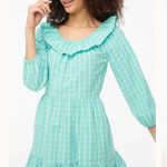J.Crew NWT  Blue and White Plaid Long Sleeve Dress Photo 0