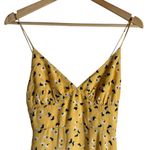 Amanda Uprichard  Amory Yellow Floral Print Sleeveless Slip Midi Dress Size S Photo 7