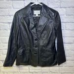 Worthington Vintage 90s Y2K 100% Lambskin Chic Soft Black Leather Jacket MP Photo 0