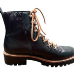 A New Day Hiker Boots Chunky Combat Faux Fur Lined Lace Up Ankle Black Size 10 Photo 0