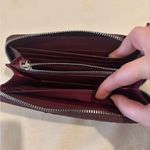 Di Tanto Red Snakeskin Leather Zip Around Wallet Photo 3