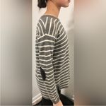 J.Crew Lot of 2 Sweaters Blue Zip Turtleneck, Gray Striped Elbow Patches Medium Photo 10