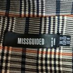 Missguided  Multicolor Tan Plaid Double Breasted Mid Length Coat Jacket Size 8 Photo 2