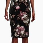 Black Halo NWOT  Jackie O Velvet Floral Midi-Dress sz 12 Photo 0