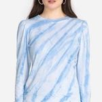 Johnny Was x Amanda Bond Tie Dye Blue & White Giselle Terry Cloth Sweater Photo 0