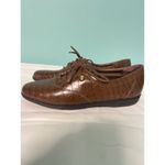 Easy Spirit Brown Leather Lace Up Loafers Comfort Shoes Women's 7.5 S-252 Photo 3