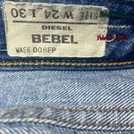 Diesel  Bebel Embroidered Pockets Leather Mini Pocket Low Rise Straight Leg Sz 24 Photo 5