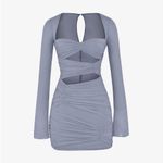 House Of CB  ‘Camille’ Dove Grey Real Silk Mini Dress NWOT Size XS‎ Photo 10