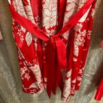 Cacique  Lane‎ Bryant Red Floral Satin Robe Slip Nightgown Set 18/20 2X Photo 3