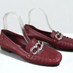 Brighton Klee Leather Slip On Loafer W's 7.5 Burgundy Retro Classic Made Brazil Photo 0