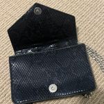 ZARA Black Snakeskin Silver Star and Horn Studded Purse with Chain Strap Photo 9