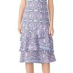 Nanette Lepore Abstract Dress in Blue 12 Womens Sheath Midi Photo 0