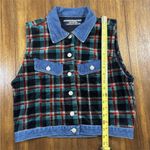 Vintage Public Clothing Company Corduroy and Denim Vest Women's Size Large Blue Photo 1