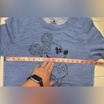 Disney  Parks Word Personality Mickey Mouse Lightweight Blue Sweatshirt Medium Photo 3