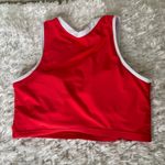 Red White Sporty Two Piece Bikini High Waist Tank Style Sz Small Photo 9