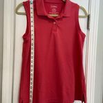L.L. Bean Size S Rose Pink Cotton Sleeveless Polo Shirt Collar Golf Tennis Photo 5
