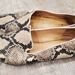 Veronica Beard Beige and Black Snake Print Leather Loafers Photo 10