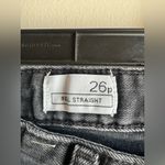 GAP Black Acid Wash Straight 26 Petite Jeans Raw Hem Ankle Gray Size undefined Photo 4