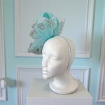 Elegant Turquoise Fascinator Blue Photo 3