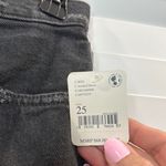 Free People Frayed Black Denim Shorts  Photo 2