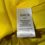 Amur Viv Mitered Pleating Dress Yellow Midi Photo 4