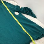 Faded Glory  Satin Blouse Bell Sleeve Teal 2x tassel tie Photo 10