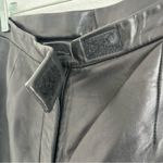 Siena Studio Black 100% Leather Straight Pants Size: 8 Photo 4