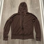 Triple Five Soul Full Zip Waffle Knit Hoodie Brown Size M Photo 0