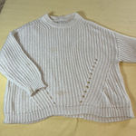 American Eagle Crochet Knit Sweater XL Cream Chunky Textured Open Weave Photo 0