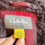 Cabela's Red Grey Plaid Coat Womens Size XL Wool Primaloft Full Zip Fleece Lined Photo 9