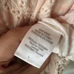 Young Fabulous and Broke YFB Pink Eyelet Embroidered Kimono Sleeve Dress L Photo 8