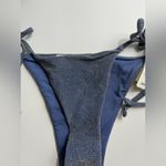 Aerie • NWT Navy Blue String Bikini Bottom with Glitter Shimmer Accent Photo 2