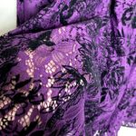 Danny & Nicole Floral Lace Velvet Fit & Flare Dress Purple Black Halloween 8 Photo 10
