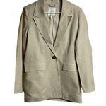 Avec Les Filles Linen Blend Cream Blazer Size M Photo 1