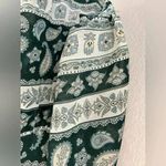 Wrangler  retro Hunter Paisley knee length hunter green sheer flowy dress women’s Photo 9