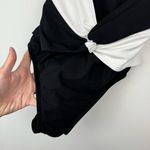 Longitude Black White Twist Swimsuit Sz 12 One Piece Colorblock Photo 6