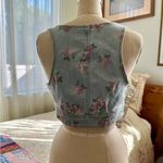Wild Fable - Target Floral Denim Bustier Crop Top Photo 2