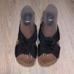 Life Stride  black floral wedges sandals Photo 1