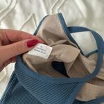 Vuori  Ribbed Strappy Tank Shelf Bra Back Crop Size XS Photo 3