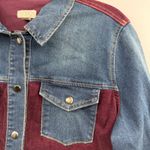 LOGO By Lori Goldstein Denim Jacket with Stretch Corduroy easy denim shirt S Photo 1