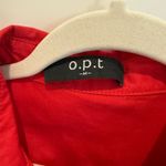 OPT Red Ruffle Button Down Mini Dress Size M Photo 1