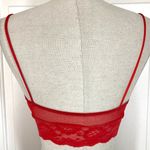 Victoria's Secret Victoria’s Secret red lace bralette, ladies small gold tag sheer stretchy bra Photo 7