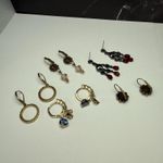Rhinestone Pierced Earrings Lot Of 4 Some Dangle Drop 1 Signed NR Photo 11