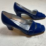 Tahari  Billie 2 Womens Blue Patent Leather Peep Toe Heels Shoes Size 7 1 2 M Photo 2
