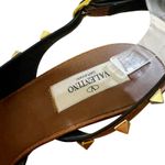 Valentino Garavani Rockstud Slingback Heels Brown Leather Gold Stud Pumps 39.5 Photo 3