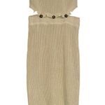 SER.O.YA Grace Strapless Ribbed Knit Distressed Cut Out Dress in Sage MEDIUM Photo 4
