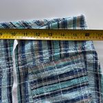 NWOT Sundance Women's Gigi Pants Green/White Plaid Cotton Straight Leg Pockets S Blue Photo 7