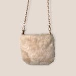 Charming Charlie Pink faux fur chain strap crossbody‎ bag barbiecore Photo 2