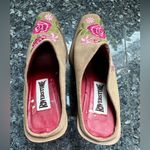 Vintage Riverstone Rosebuds Women’s Brown Leather Suede Western Clogs Y2K Size 9 Tan Photo 9
