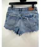ZARA High Waist Heavily Distressed Raw Hem Crop Short Size 6 Photo 4